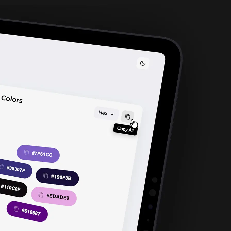 Colority tablet dark theme screenshot